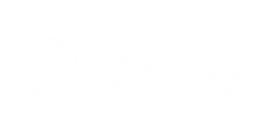 Shopify logo in white